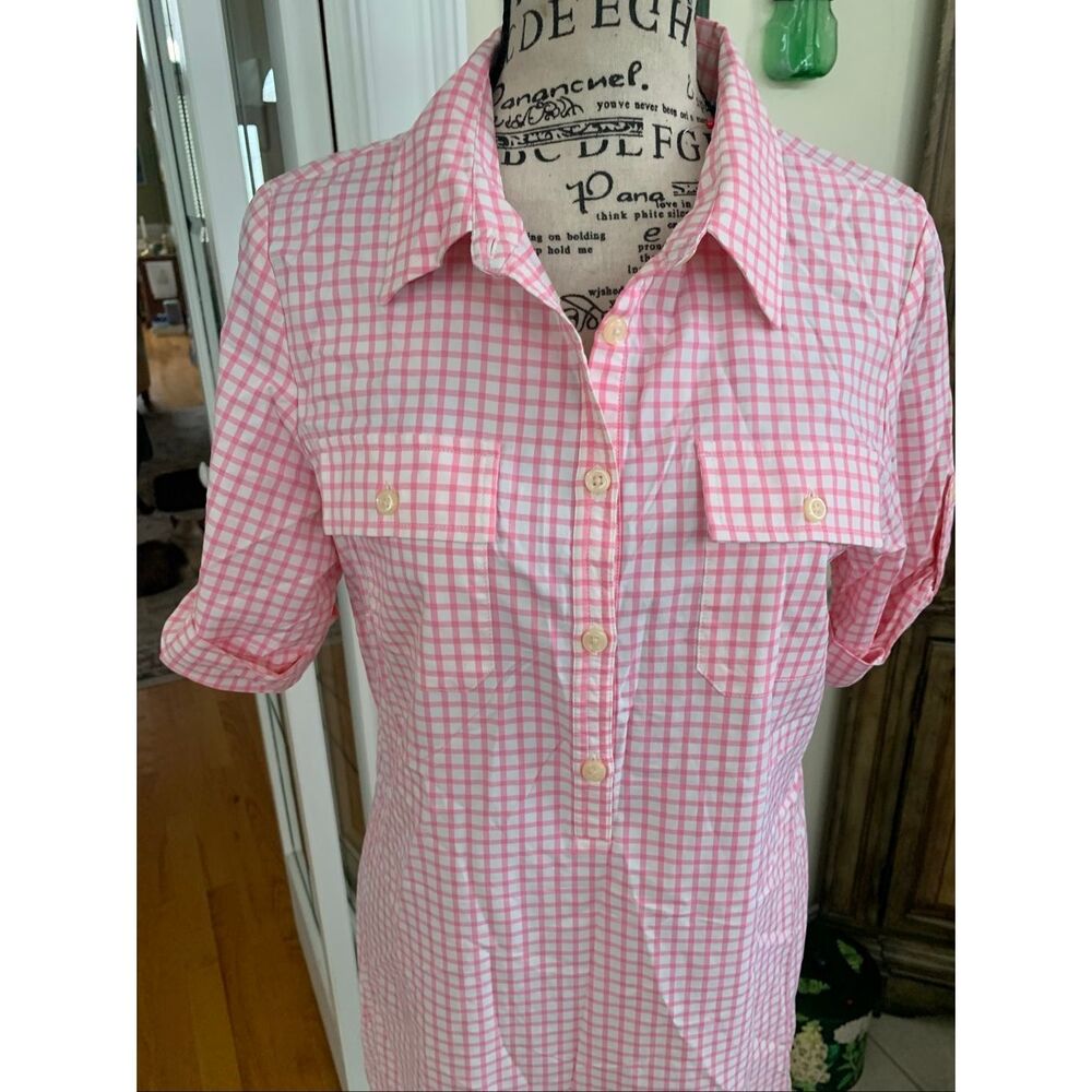 Peter Millar Pink Gingham Shirt Checker Golf Dress - Picture 6 of 9